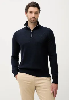 BOSS pulover de lana culoarea bleumarin, cu turtleneck, 50543155 imagine