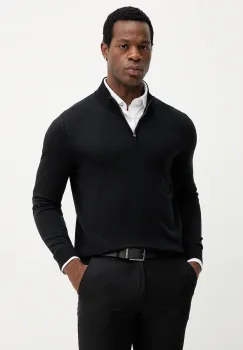 BOSS pulover de lana culoarea negru, light, cu turtleneck, 50528300 imagine