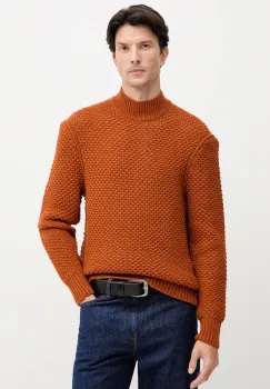 BOSS pulover de lana culoarea portocaliu, cu turtleneck, 50550008 imagine