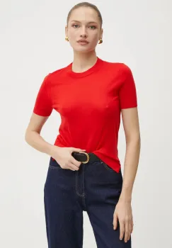 BOSS pulover de lana femei, culoarea albastru marin, light, 50492857 imagine