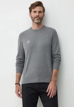 BOSS pulover din amestec de casmir BOSS CASUAL culoarea gri, light, 50471343 imagine