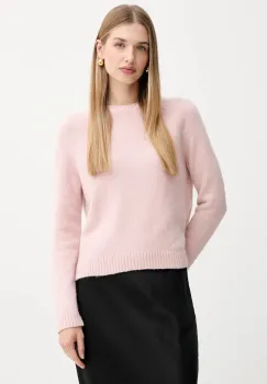 BOSS pulover din amestec de lana culoarea bej, 50478315 imagine