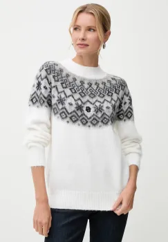 BOSS pulover din amestec de lana culoarea bej, cu turtleneck, 50549369 imagine