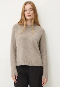 BOSS pulover din amestec de lana femei, culoarea gri imagine