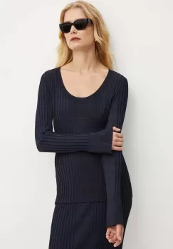 BOSS pulover femei, culoarea albastru marin, light, 50518357 imagine