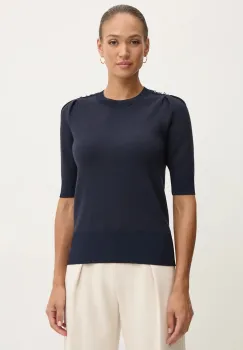 BOSS pulover femei, culoarea albastru marin, light, 50528589 imagine