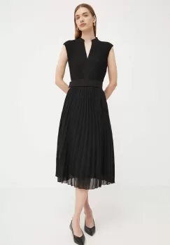 BOSS rochie culoarea negru, midi, evazati, 50518390 imagine