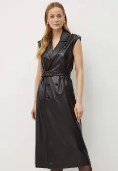BOSS rochie culoarea negru, midi, evazati, 50518473 imagine