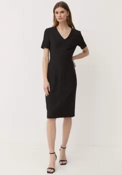 BOSS rochie culoarea negru, mini, mulata, 50493529 imagine