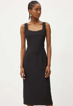 BOSS rochie culoarea negru, mini, mulata, 50524081 imagine