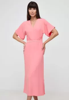 BOSS rochie culoarea roz, maxi, oversize, 50512822 imagine