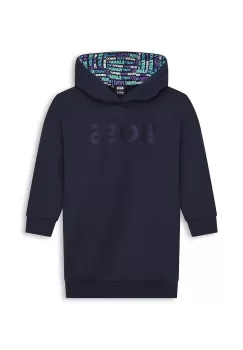 BOSS rochie fete culoarea albastru marin, mini, drept imagine