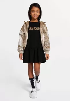 BOSS rochie fete culoarea negru, mini, evazati imagine