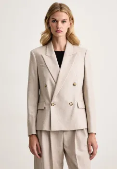 BOSS  sacou cu doua randuri de nasturi pentru femei cu amestec de lana Jaleto13 imagine