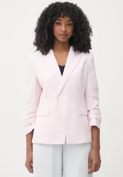 BOSS sacou cu doua randuri de nasturi pentru femei, cu lana Jia8 imagine