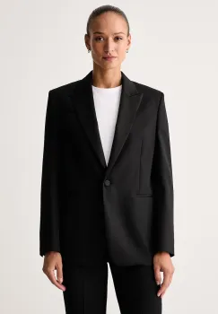 BOSS  sacou cu un singur rand de nasturi pentru femei din lana Jeminia imagine