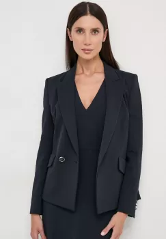 BOSS sacou culoarea albastru marin, cu doua randuri de nasturi, neted imagine