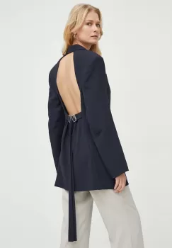 BOSS sacou culoarea albastru marin, un singur rand de nasturi, neted imagine