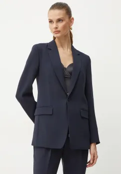 BOSS sacou culoarea albastru marin, un singur rand de nasturi, neted imagine