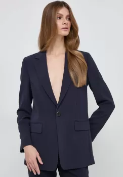 BOSS sacou culoarea albastru marin, un singur rand de nasturi, neted imagine
