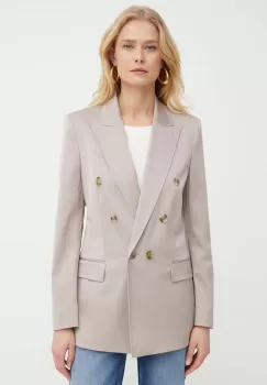 BOSS sacou culoarea bej, cu doua randuri de nasturi, neted, 50511958 imagine