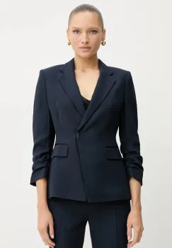 BOSS sacou culoarea bleumarin, cu doua randuri de nasturi, uni, 50542005 imagine