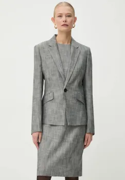 BOSS sacou culoarea gri, un singur rand de nasturi, neted, 50531887 imagine