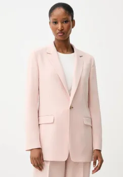 BOSS sacou culoarea roz, un singur rand de nasturi, neted imagine