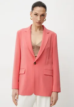BOSS sacou culoarea roz, un singur rand de nasturi, neted imagine