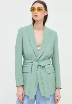 BOSS sacou culoarea verde, un singur rand de nasturi, neted imagine