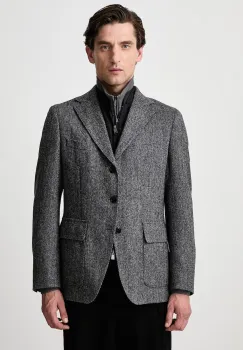 BOSS  sacou pentru barbati din lana H-Hutson-Bib-Fl-264 imagine