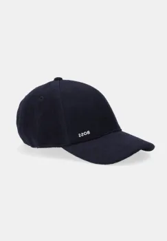 BOSS sapca de baseball din amestec de lana culoarea bleumarin, 50550616 imagine