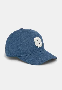 BOSS sapca de baseball din bumbac culoarea albastru marin, neted, 50539517 imagine
