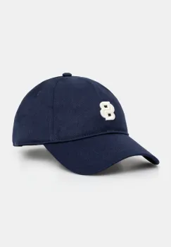 BOSS sapca de baseball din bumbac culoarea bleumarin, cu imprimeu, 50533348 imagine