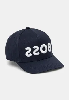 BOSS sapca de baseball din bumbac culoarea negru, cu imprimeu, 50536482 imagine