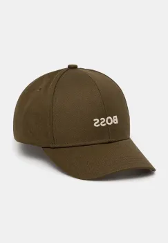 BOSS sapca de baseball din bumbac culoarea verde, cu imprimeu, 50495121 imagine