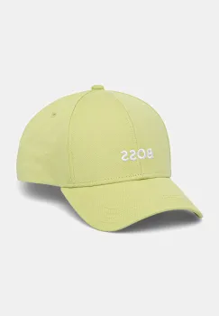 BOSS sapca de baseball din bumbac culoarea verde, cu imprimeu, 50495121 imagine