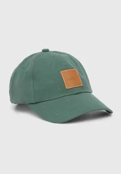BOSS sapca de baseball din bumbac culoarea verde, cu imprimeu imagine