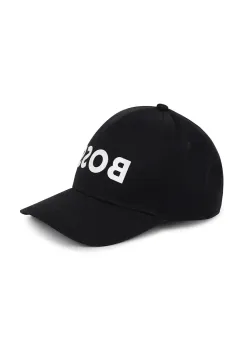 BOSS sapca din bumbac pentru copii culoarea negru, cu imprimeu, J51681 imagine