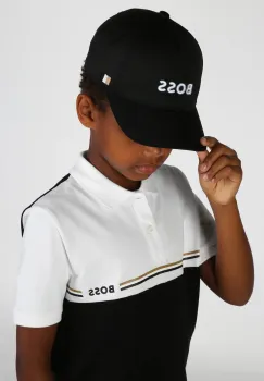 BOSS sapca din bumbac pentru copii culoarea negru, J52628 imagine
