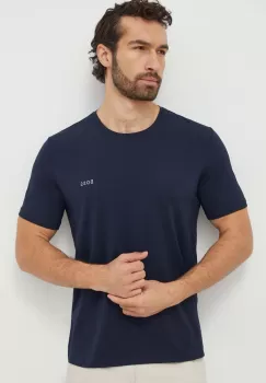 BOSS tricou barbati, culoarea albastru marin, neted imagine