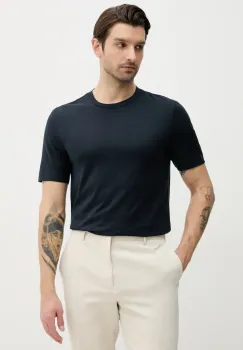 BOSS tricou barbati, culoarea albastru marin, neted, 50521129 imagine