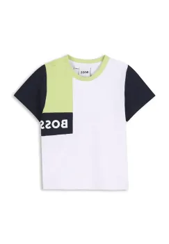 BOSS tricou bebe culoarea alb, cu imprimeu, J52112 imagine