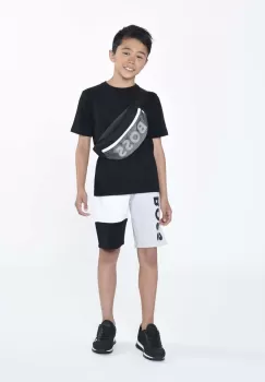 BOSS tricou de bumbac pentru copii culoarea alb, cu imprimeu imagine