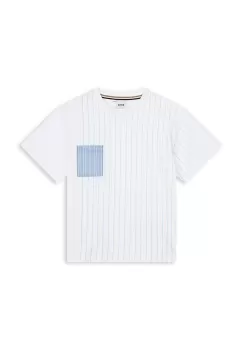 BOSS tricou de bumbac pentru copii culoarea alb, modelator imagine