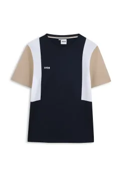 BOSS tricou de bumbac pentru copii culoarea bleumarin, uni, J52039 imagine