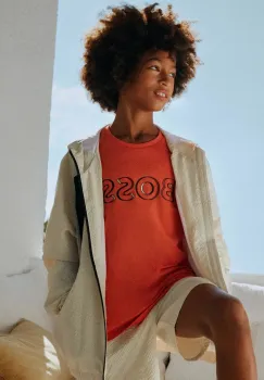 BOSS tricou de bumbac pentru copii culoarea portocaliu, cu imprimeu, J52034 imagine