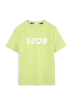 BOSS tricou de bumbac pentru copii culoarea verde, cu imprimeu, J52030 imagine