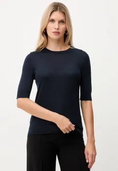 BOSS tricou de lana culoarea bej, 50544996 imagine