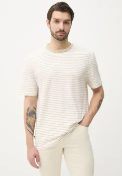 BOSS tricou din amestec de in barbati, culoarea alb, modelator, 50537498 imagine